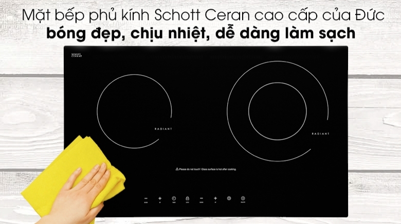 Bếp hồng ngoại đôi Torino sử dụng mặt kính Schott Ceran cao cấp